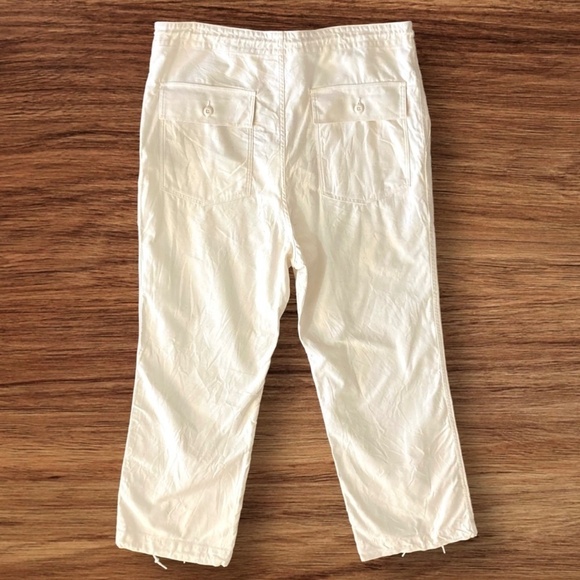 NEEDLES Wide Leg Fatigue Pants Drawstring Cotton Canvas Ivory Japan - Picture 11 of 13